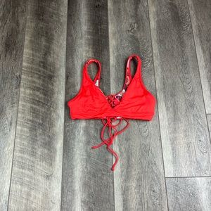 Maaji Red Floral Reversible‎ Bikini Top